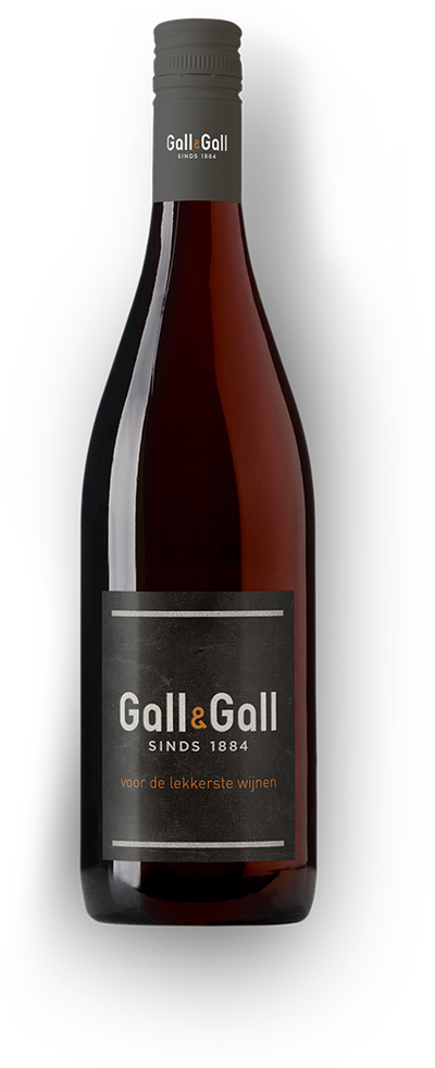 Rode burgundy fles gall en gall logo